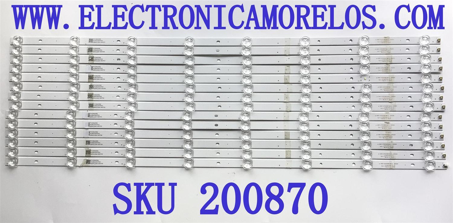 KIT DE LED'S PARA TV RCA (14 PIEZAS) / NUMERO DE PARTE D75030801AM-S / JJ-0667-D75030801AM-S 200320 / E486558 / TV23010301 / M196A3W47H2 / 200413JA4 / PANEL HV750QUBN9D / MODELO RNSMU7536